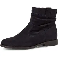Tamaris Damen Boots Leder, blau, 40 EU