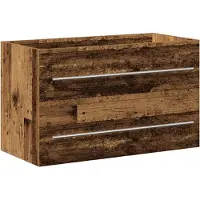vidaXL Waschbeckenunterschrank Altholz-Optik 80x38,5x48 cm