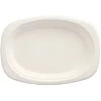 Papstar 50 Teller, Zuckerrohr `pure` oval 23 cm x 16 cm x 2 cm weiss