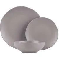 Berlinger Haus Speiseset mit 18 Tellern Taupe Collection BH-10023