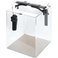 Aquael Aquarium OptiBent 70 schwarz, ca. 68 l mit LED Beleuchtung, Heizer, Innenfilter und Unterlage, Weißglas Nanoaquarium