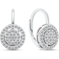 Brilio Silver - Charming silver earrings with zircons LME287