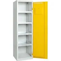 Stumpf Umweltschrank BP-3 lichtgrau / signalgelb + 4 Auffangwannen - 7595062
