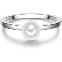 Rafaela Donata Ring aus Sterling Silber mit Muschelkernperle in silber | Gr.: 50