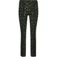 MADELEINE Gerade Jersey-Leggings mit Animal-Print in petrol / schwarz | Gr.: 18