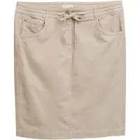 Tom Tailor Damen Cordrock mit Kordelzug, grau, Uni, Gr. 34