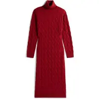 Tommy Hilfiger Strickkleid WW0WW46429 Rot Slim Fit