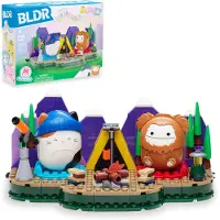 BLDR CNS0193 - Squishmallows 245-teiliges Abenteuer-Camping Bauset - enthält Squishmallows Buildable Figuren Cam und Benny, offizielles Set
