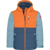 TROLLKIDS Hemsedal Kinder Skijacke XT mit Kapuze cinnamon/mystic blue/steel blue 116