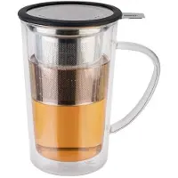 GEFU Tee-Set Mira 235 ml, Schwarz/Silber/Transparent, Material