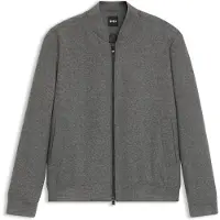 BOSS Slim-Fit Jacke aus gebürstetem Stretch-Flanell Grösse 58