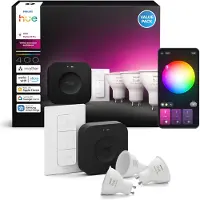 Philips Hue GU10 3er-Set + Hue Bridge Pro – White & Color Ambiance