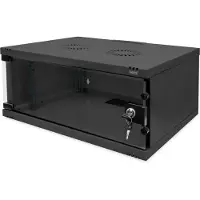 Digitus Wandgehäuse, SOHO, unmontiert - 540x400 mm (BxT), Wandmontiertes Regal, 4U, 60 kg, Sperrschloss, 10 kg, Schwarz