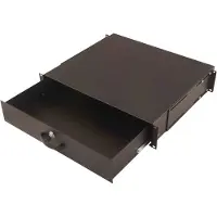 Digitus Abschließbare Schublade für 482,6 mm (19") Netzwerk- und Serverschränke, 2HE, Schwarz