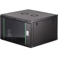 Digitus Wandgehäuse Dynamic Basic Serie - 600x600 mm (BxT), Wandmontiertes Regal, 7U, 60 kg, Sperrschloss, 24 kg, Schwarz