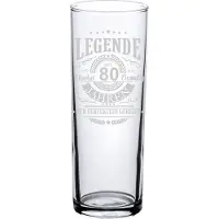 Luxentu Bierglas "Kölschglas Kölner Stange mit Gravur Legende seit 80 Jahren 0,2 Liter transparent"