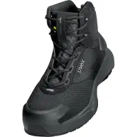 Uvex Sicherheitsschuhe 1 x-craft pro S1PL, Unisex-Stiefel, EN ISO 20345:2022 + A1:2024, antistatisch, rutschfest, schwarz, Weite 11, Größe 42