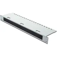 Digitus Kabeldurchführungspanel mit Bürstenleiste für 483 mm (19")-Schränke, 1HE, Grau