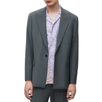 AllSaints Berto Blazer Smoke Blue Größe: 44 | Blazer Outlet | Herren | Blau