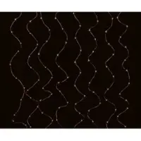 Hellum LED Vorhang Deko Lichterkette 12 Stränge warmweiß 300 LED Outdoor Garten Party