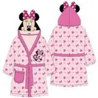 Disney Minnie Mouse Kinder Bademantel Rosa 122/128 mit Kapuze & Gürtel
