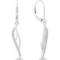Brilio Silver - Charming silver earrings with zircons EA270W