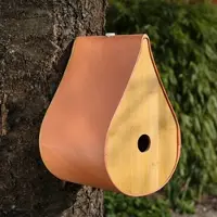 MARELIDA Nistkasten Bambus Brutkasten Nisthöhle Vogelhäuschen Vogel orange | Gr.: onesize