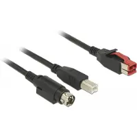 DeLOCK 85491, 5 m, USB B, USB 2.0, Männlich/Männlich, 0,48 Gbit/s, Schwarz