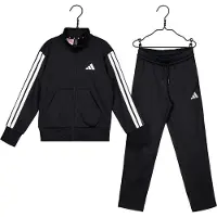Adidas Trainingsanzug SPORTSWEAR "ESSENTIALS CLIMACOOL KIDS", Kinder, Gr. 110, schwarz-weiß (schwarz, weiß), Obermaterial: 100% Polyester, Sportanzüge Trainingsanzug