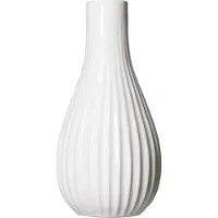 Ritzenhoff & Breker Blumenvase SANREMO, weiss, 300 mm aus Steingut, mit dekorativer Rillenstruktur