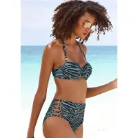 Venice beach Bügel-Bandeau-Bikini-Top "Riella" in Animal-Optik
