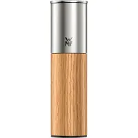 WMF Gewürzmühle "Nature Pro Edelstahl", braun (edelstahl, hellbraun), B:6,3cm H:21,5cm T:6,3cm Ø:6,3cm, Küchenmühlen, Gewürzmühle, Keramikmahlwerk, einstellbarer Mahlgrad, Aromaschutzdeckel, Holz
