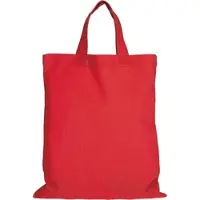 TEXXILLA 10 Stück Apothekertasche - OEKO-TEX 100 zertifiziert | mit zwei kurzen Henkeln | 22x26cm | Jutebeutel | Einkaufstasche | unbedruckt, rot, 100 Stück