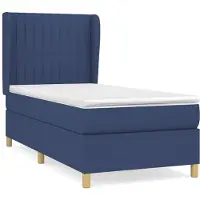 Syfax Boxspringbett mit Matratze Blau 100x200 cm Stoff