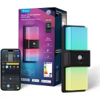 Govee H7078, Intelligente Wandleuchte, Wi-Fi/Bluetooth, Schwarz, 802.11b, 802.11g, Wi-Fi 4 (802.11n), LED, Multi