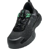 Uvex Sicherheitsschuhe 1 x-craft planet S1PL, Unisex-Halbschuh, EN ISO 20345:2022 + A1:2024, antistatisch, rutschfest, grün-schwarz, Weite 11, Größe 38