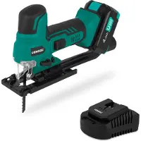 Vonroc Stichsäge 20V - 2.0Ah - Ergonomischer Handgriff | Inkl. Akku und Schnellladegerät