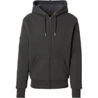 Superdry Kapuzensweatjacke "Borg Lined Ziphood" aus Baumwolle und Polyester, Slim Fit, mit Rippbündchen, hüftlang