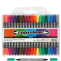 Creativ Company Filzstifte Colortime doppelseitig 20 Farben Set