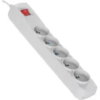 ActiveJet ACP-5GN 1,5M SZ, 1,5 m, Drinnen, Typ E, Typ E, Kunststoff, Grau