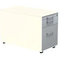Mauser Schubladencontainer m.Rollen, 520x800mm, 1 Materialschub, reinweiß/alusilber