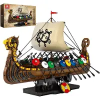 ReoBrix 66101 Wikinger Schiff Klemmbaustein Modell 2547 Teile ab 14