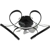 Globo Deckenventilator Leonhard schwarz LED