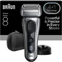 Braun - Series 8 Electric Shaver - SensoAdapt, Charging Stand, 8617S - Silver