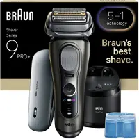 Braun Elektrorasierer "Series 9 9675cc" Smart Care Center integrierter Präzisionstrimmer 5+1 ultradünne Präzisionsklingen, Ladeetui, 6-in-1 SmartCare Center
