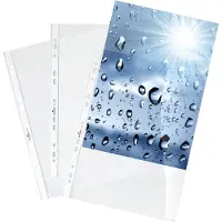Durable Prospekthüllen Premium, DIN A4, oben offen, 100 Stück, genarbt, transparent