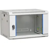 EFB Elektronik 19" Wandgehäuse Flat Pack 6HE, Tiefe 450 mm, grau