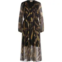 Cartoon Midikleid Damen schwarz gemustert, 42 817805-0001-00420