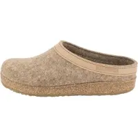 Iesse Schuh HAFLINGER Torben Grizzly Clogs 100% reiner Wollfilz, Anatomisches Korkfußbett, Rutschhemmende Gummisohle