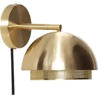 Hubsch Edge Wandleuchte Brass - , Gold / Messing, für Wohnzimmer, Metall